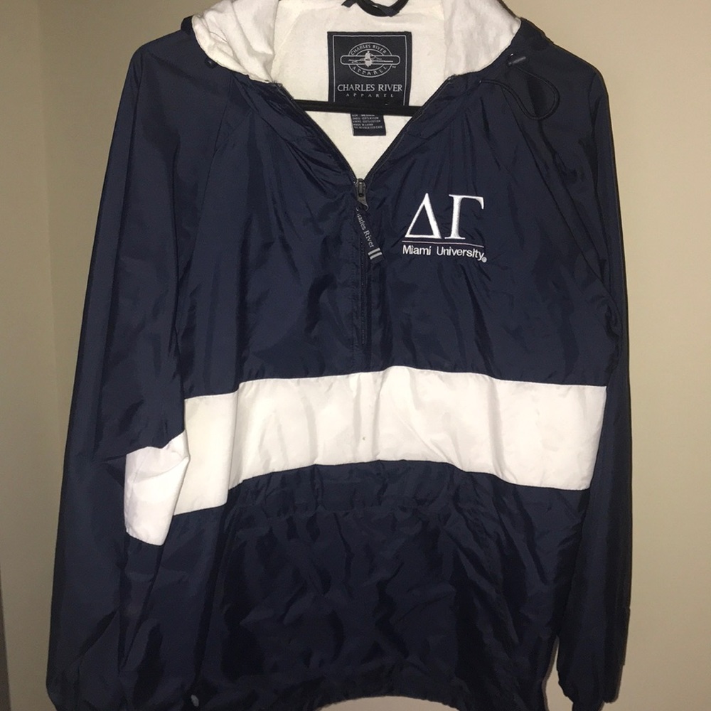 Delta Gamma fleece rain jacket